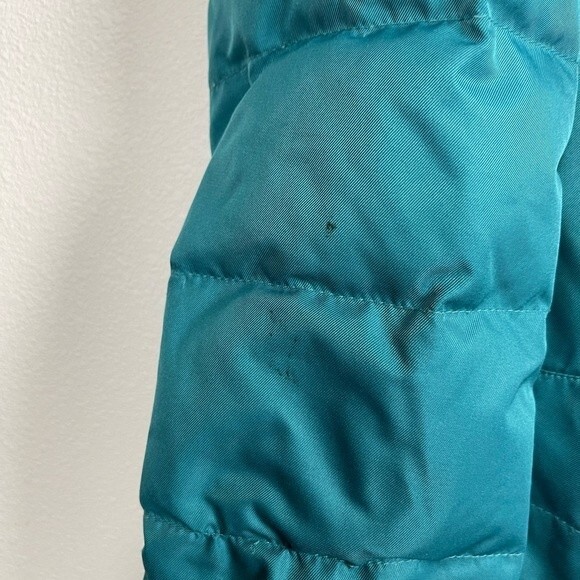 The North Face Womens Teal Goose Down hooded Coat XS - Picture 3 of 10